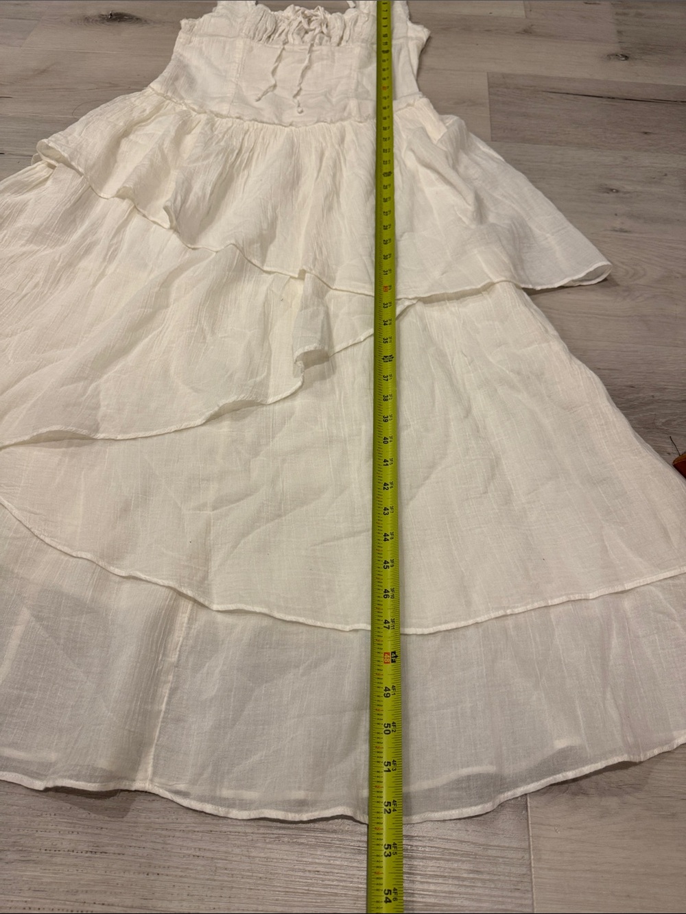 Free People NWT In my Dreams Ivory Tiered Lace-Up Maxi Dress - Picture 11 of 12